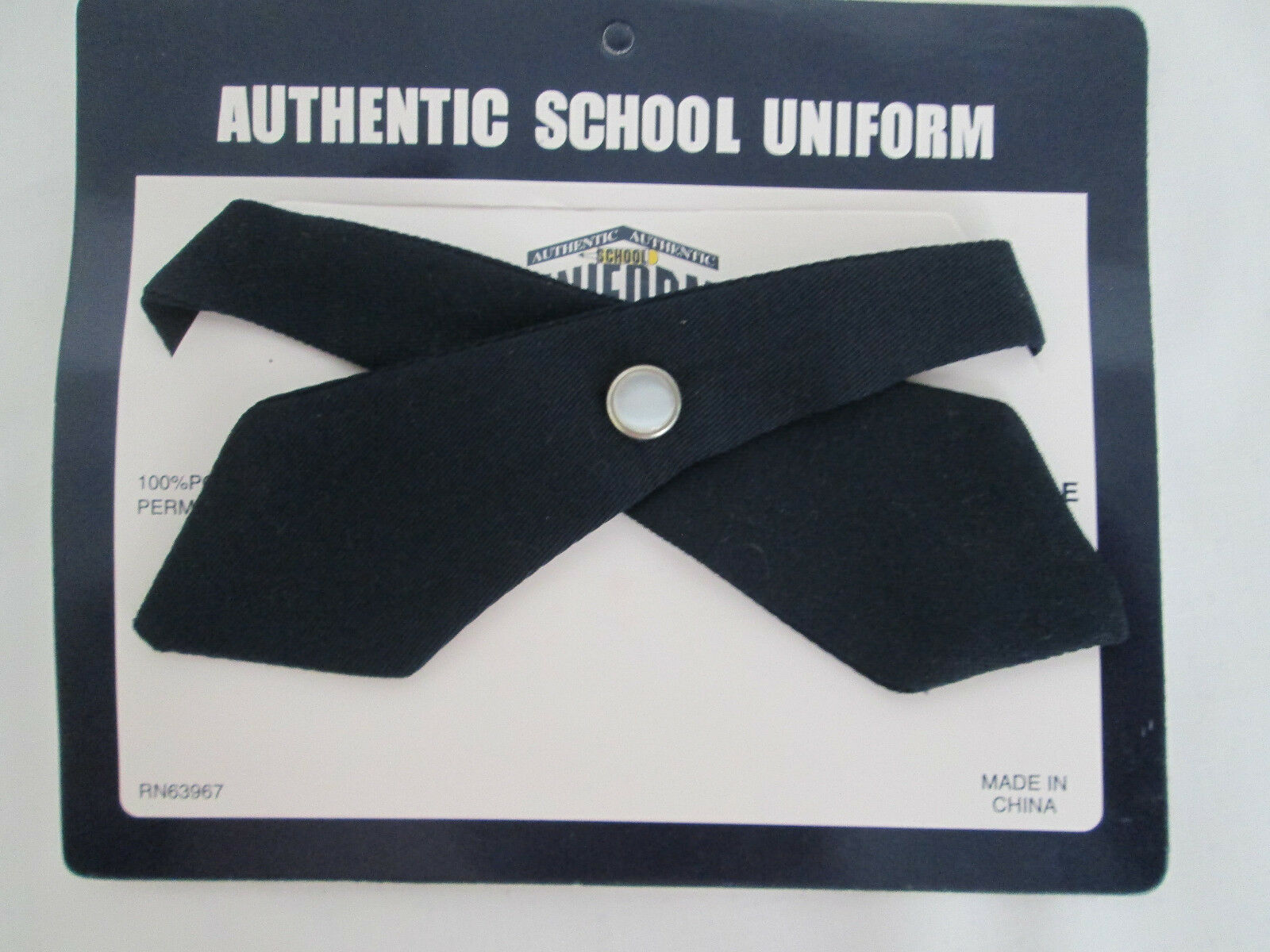 Lot Of Two (2) Girls Bow Tie Bows Authentic School Uniform Pretied Navy Blue New